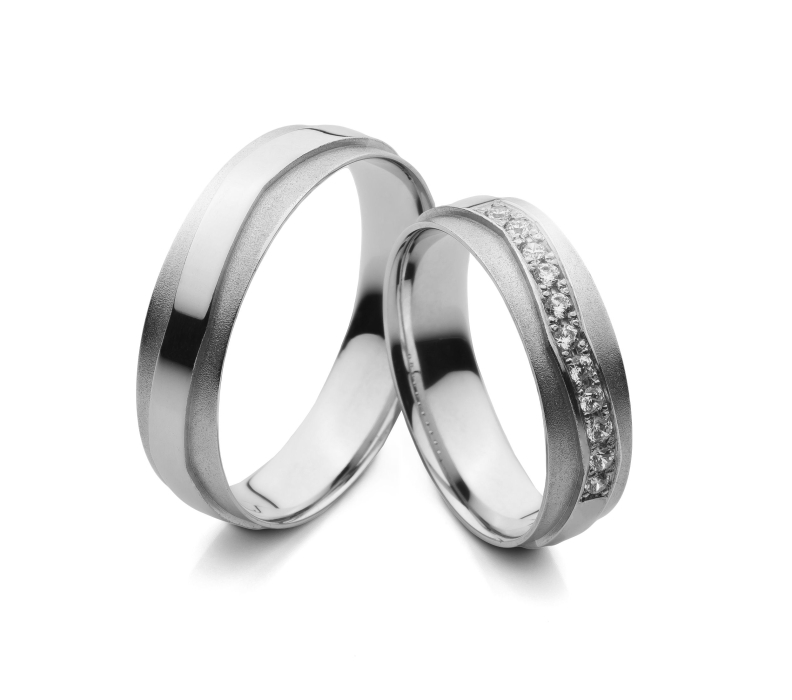 Phoebe - snubní prsteny z bílého zlata