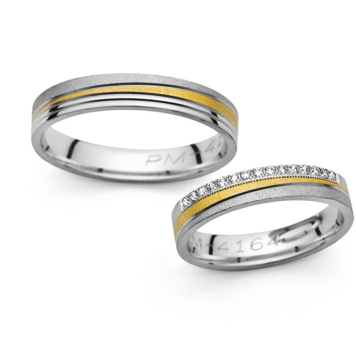 Gina - snubní prsteny z kombinovaného zlata