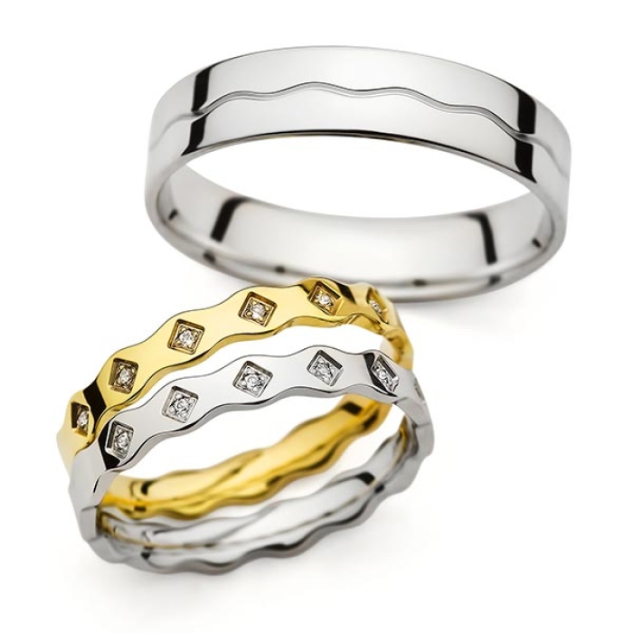 Nora - snubní prsteny z kombinovaného zlata