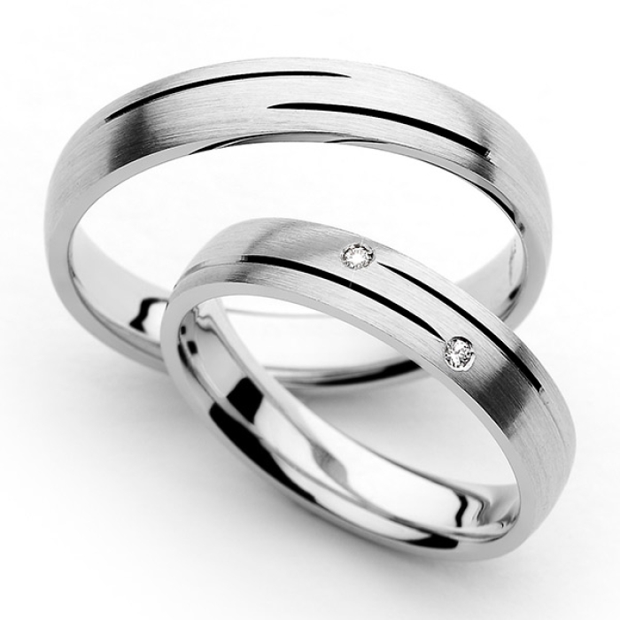 Cassie - snubní prsteny z bílého zlata