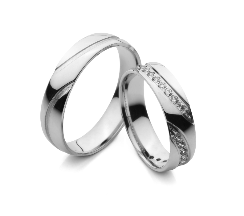 Chantria - snubní prsteny z bílého zlata