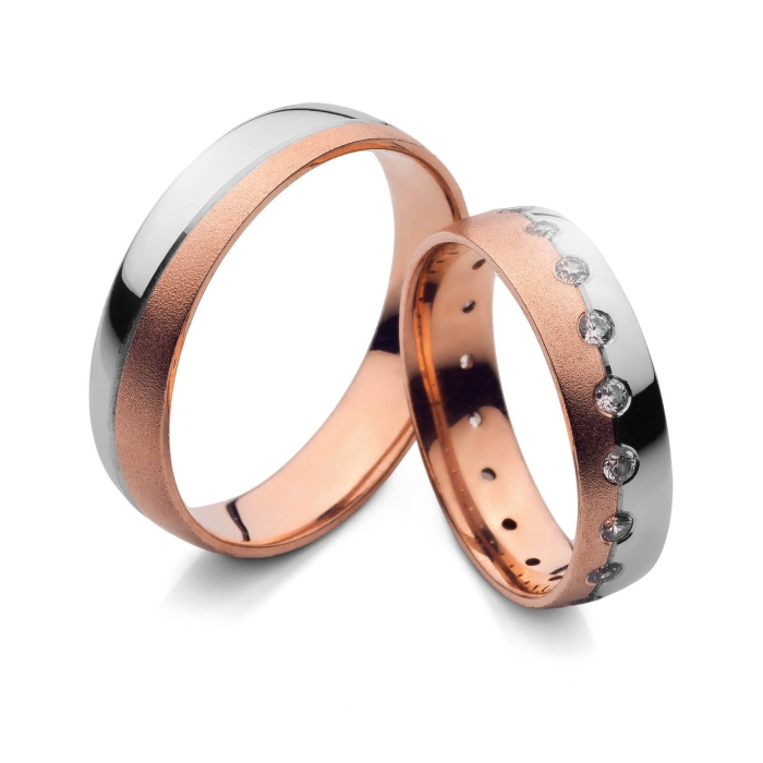 Moira - snubní prsteny z kombinovaného zlata