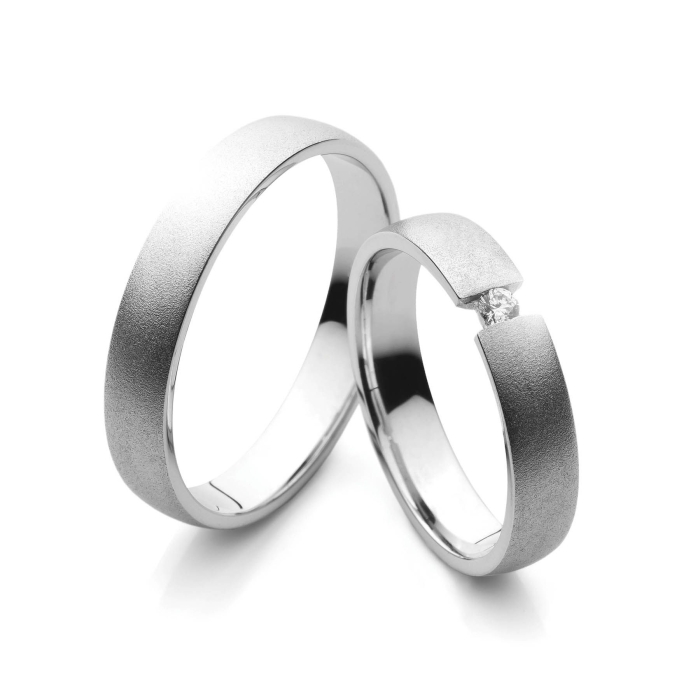 Margaret - snubní prsteny z bílého zlata
