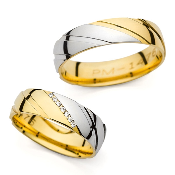 Lori - snubní prsteny z kombinovaného zlata