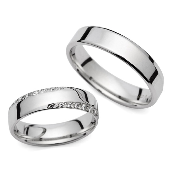 Charlene - snubní prsteny z bílého zlata