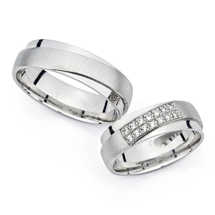 Eudora - snubní prsteny z bílého zlata