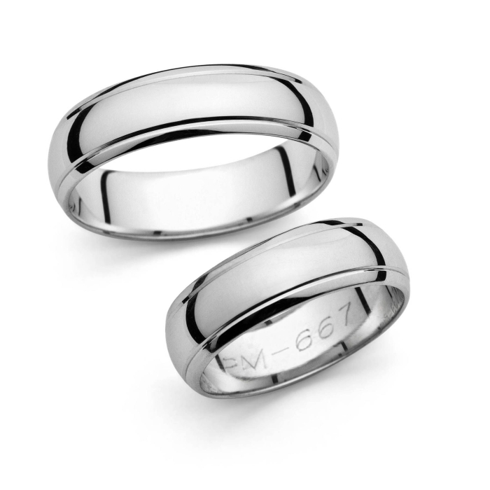 Mabel - snubní prsteny z bílého zlata