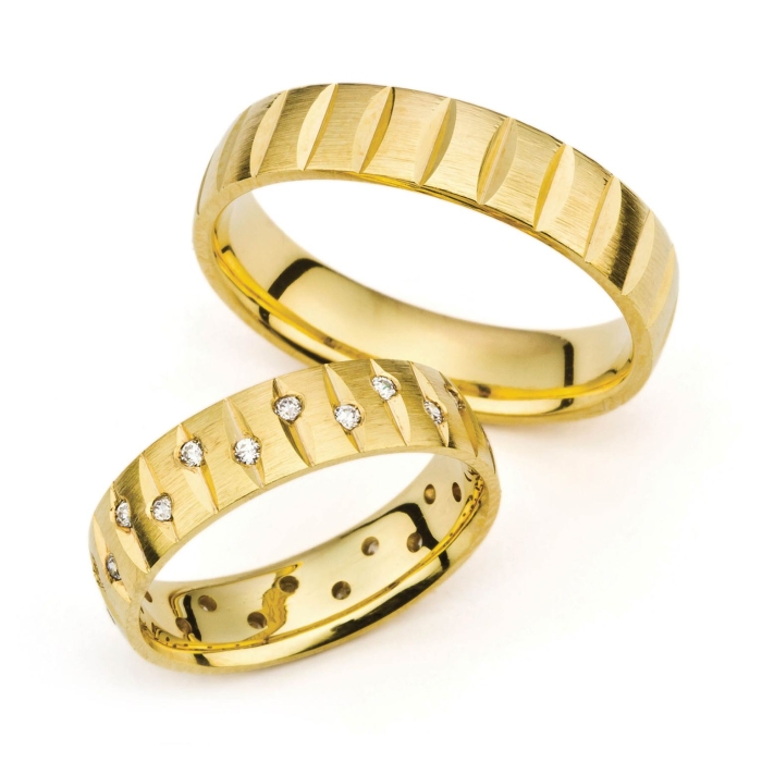 Noelle - snubní prsteny ze žlutého zlata