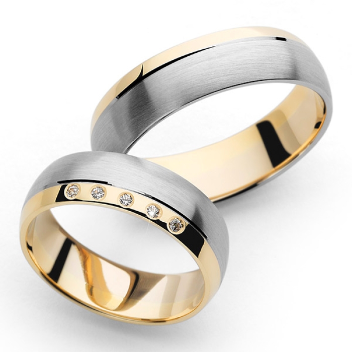 Clea - snubní prsteny z kombinovaného zlata