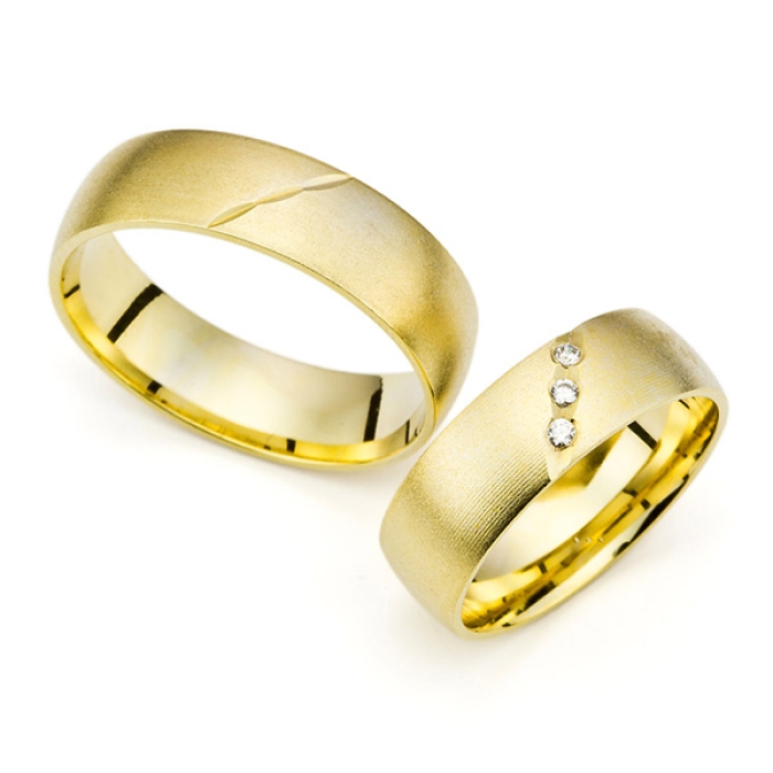 Audrey - snubní prsteny ze žlutého zlata