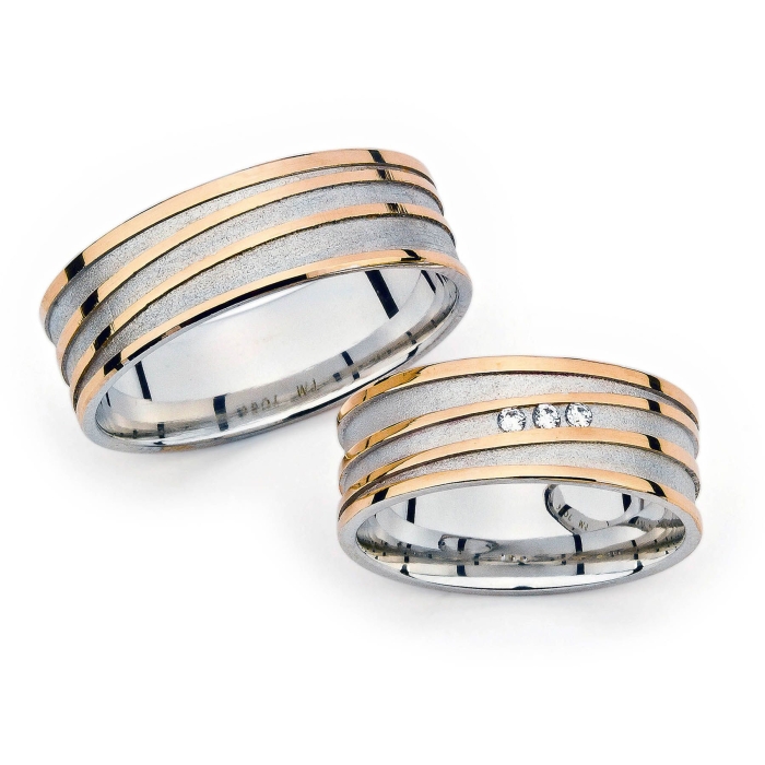 April - snubní prsteny z kombinovaného zlata