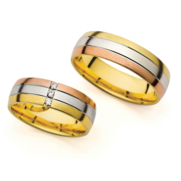 Josie - snubní prsteny z kombinovaného zlata