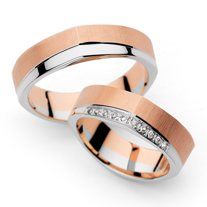 Cindy - snubní prsteny z kombinovaného zlata