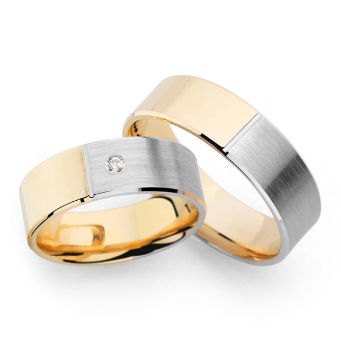 Clarisa - snubní prsteny z kombinovaného zlata