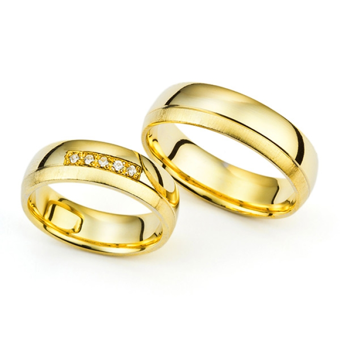 Melissa - snubní prsteny ze žlutého zlata