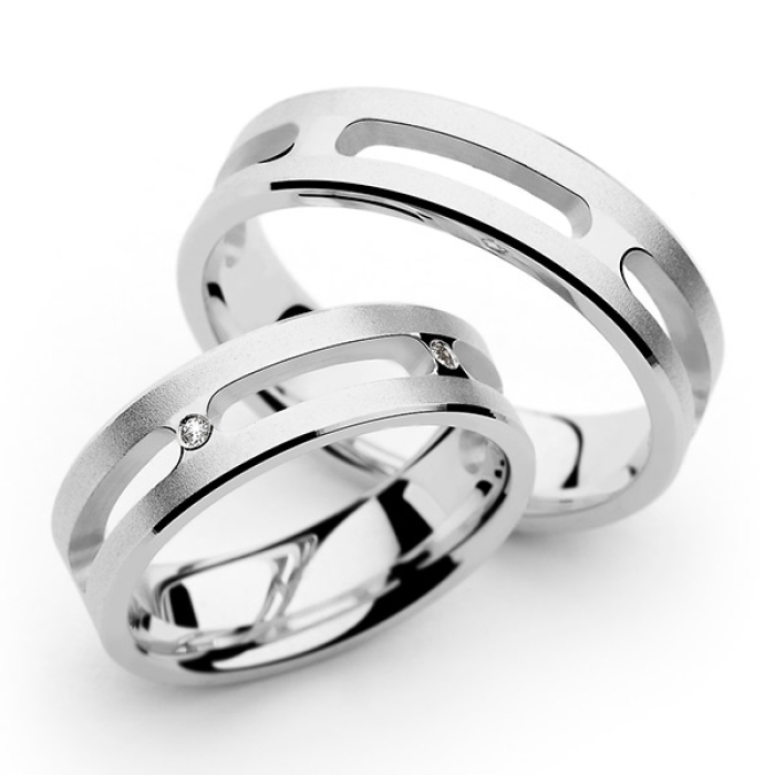 Petronela - snubní prsteny z bílého zlata