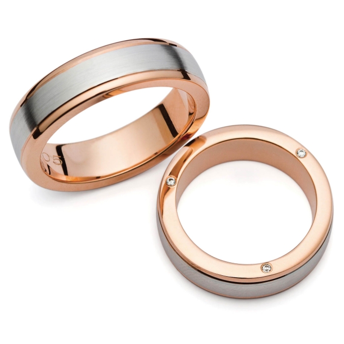 Maeve - snubní prsteny z kombinovaného zlata